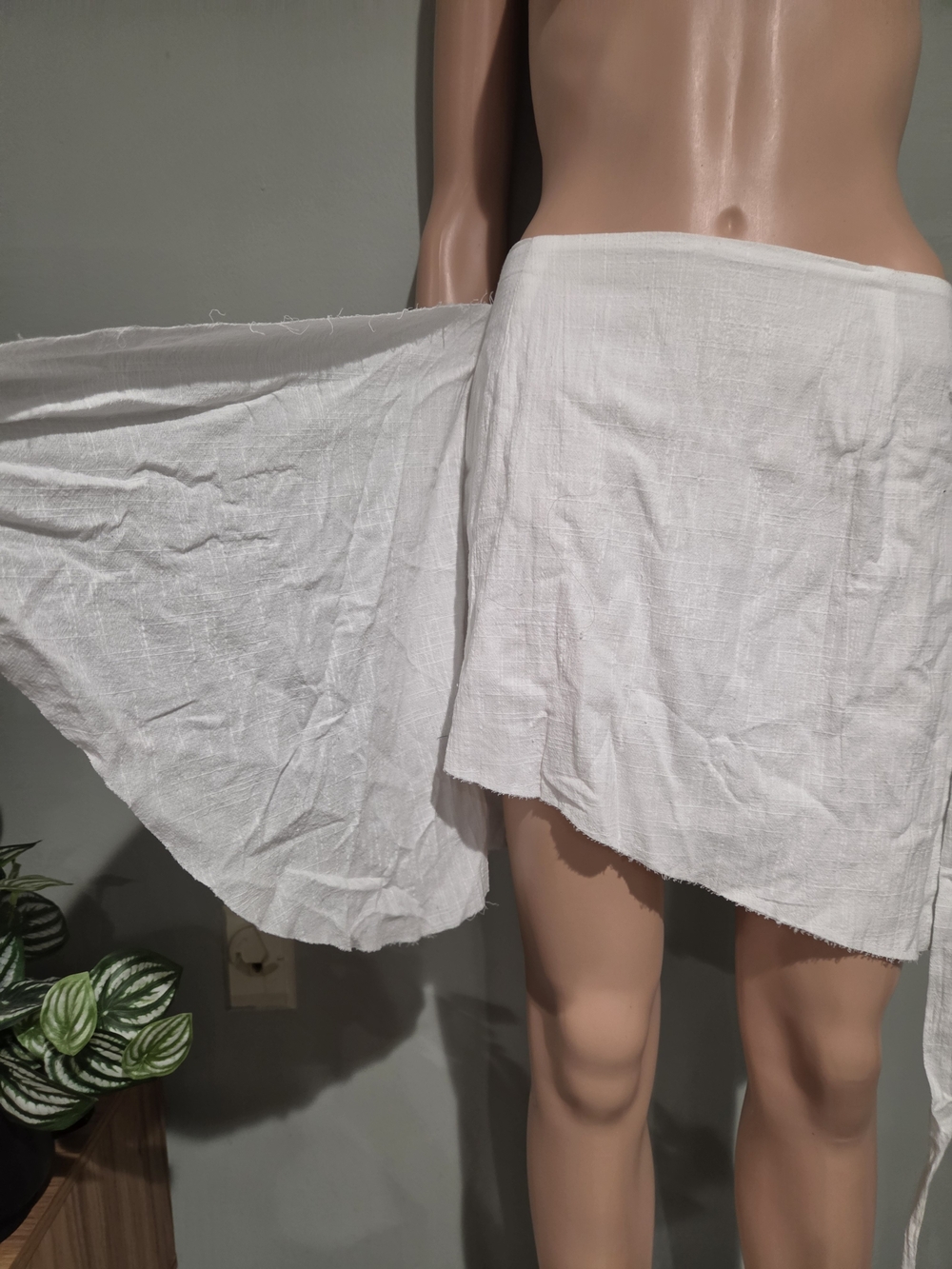 Showpo Not Happening 100% Cotton White Tie Front Mini Skirt NWT Size 6 - Picture 15 of 16